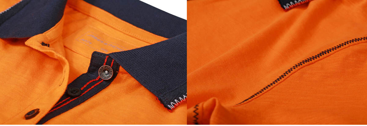 Daiber-Damen-Urban-Poloshirt-JN979-orange-navy-Details