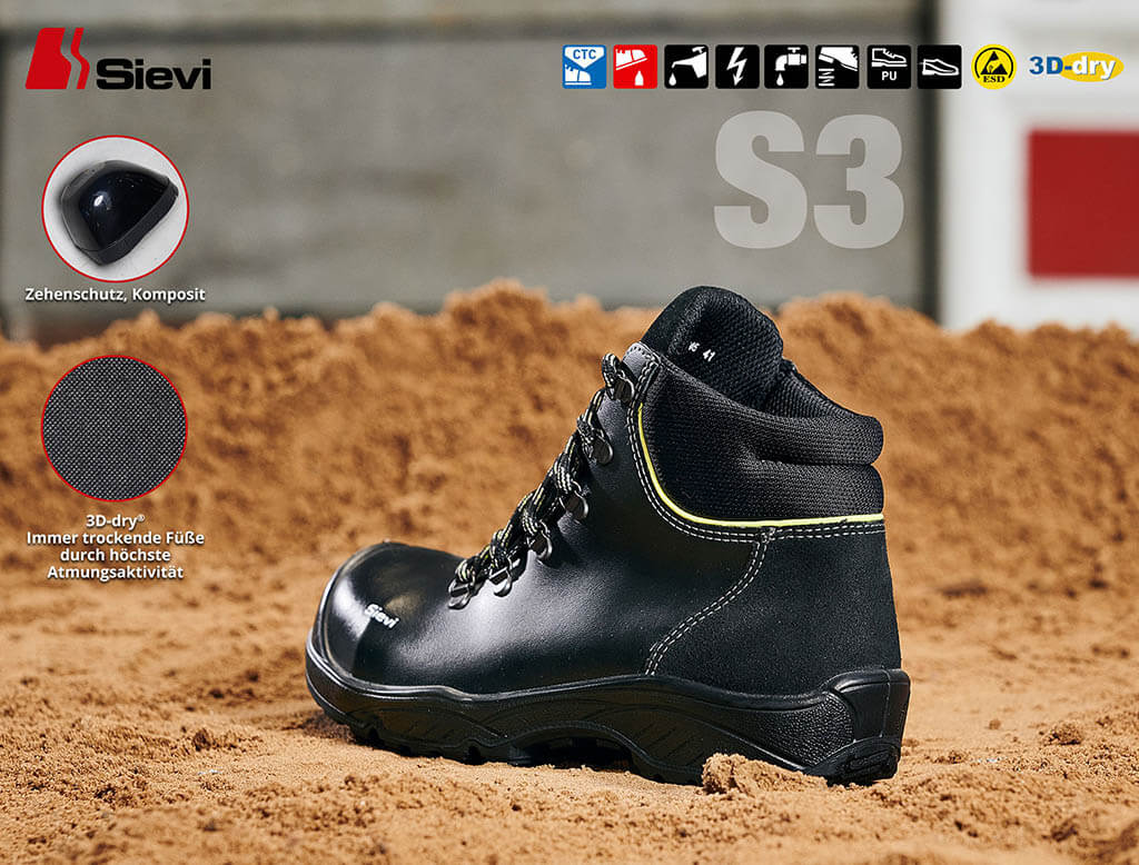 Sievi-Matador-High-XL-S3-Sicherheitsstiefel-Produktmerkmale-Berufsbekleidung-Sohotex